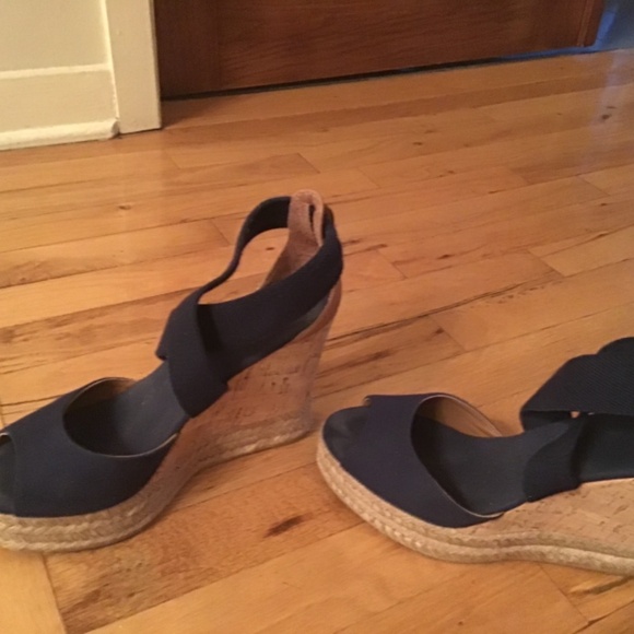 Tory Burch wedges, dark blue, size 8 - Picture 3 of 5